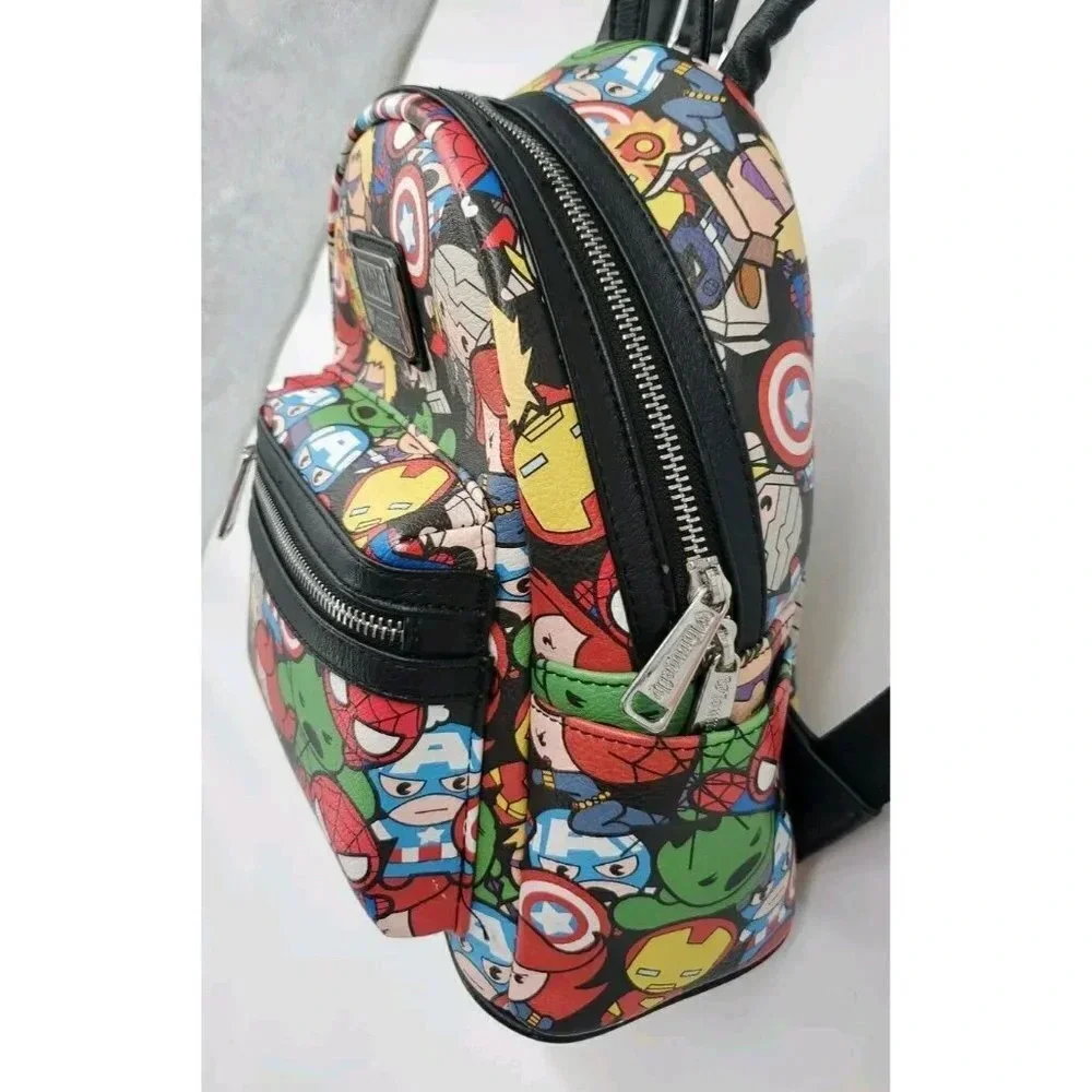 Loungefly OG Marvel Chibi Avengers Mini Backpack Black Widow Captain America EUC